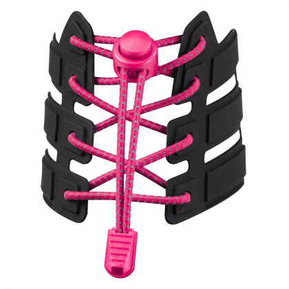 Reflexní elastické tkaničky - tmavě růžové